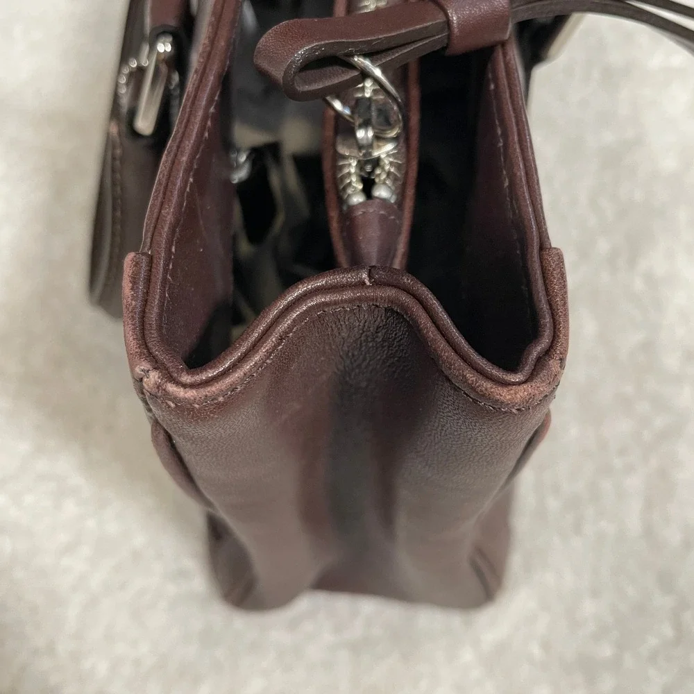 Vintage Coach Bonnie Legacy Handbag Satchel Dark Brown Leather 2001 Y2K